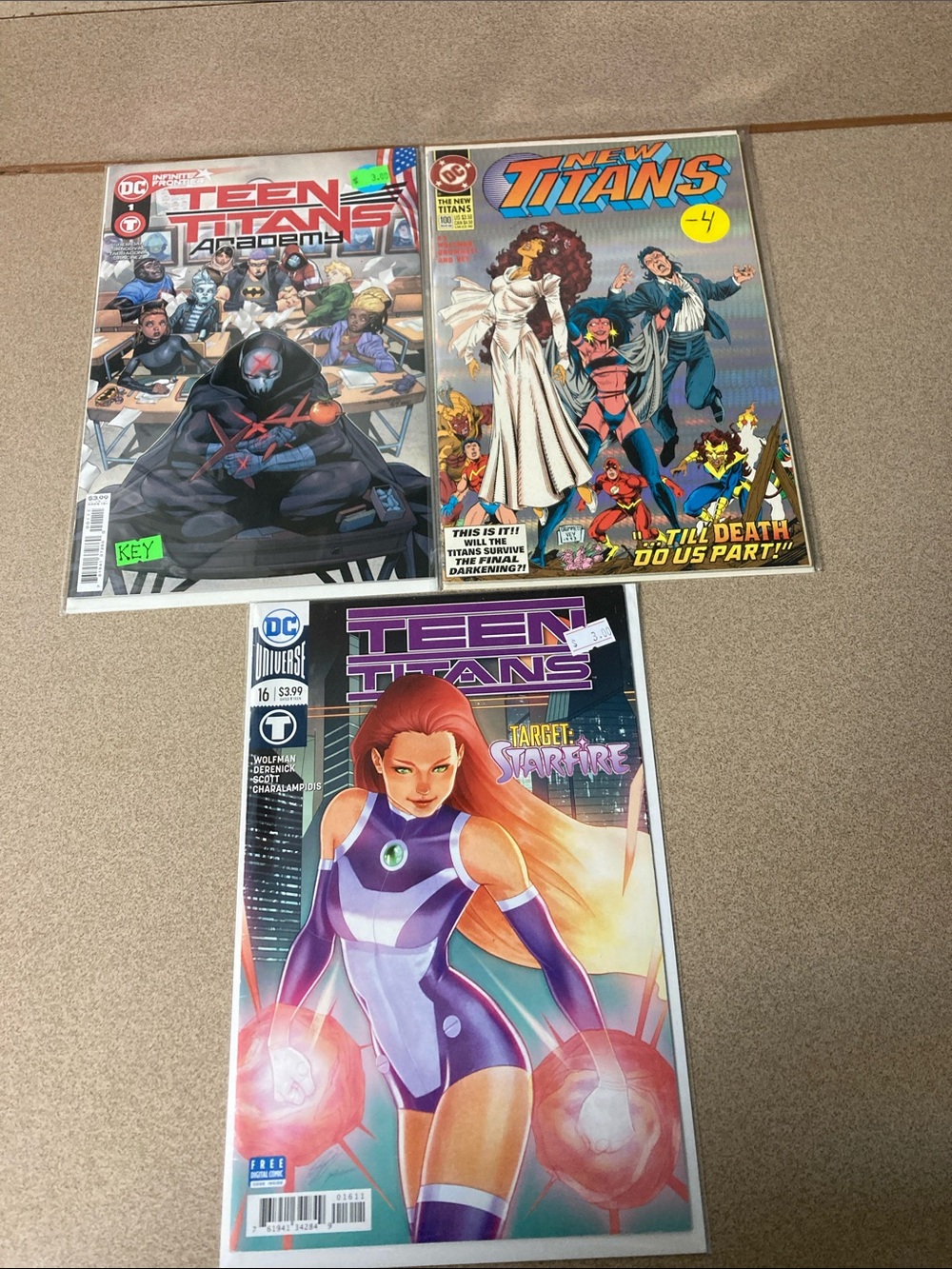 DC Teen Titans Comics Set — Purple, Red, Blue, White